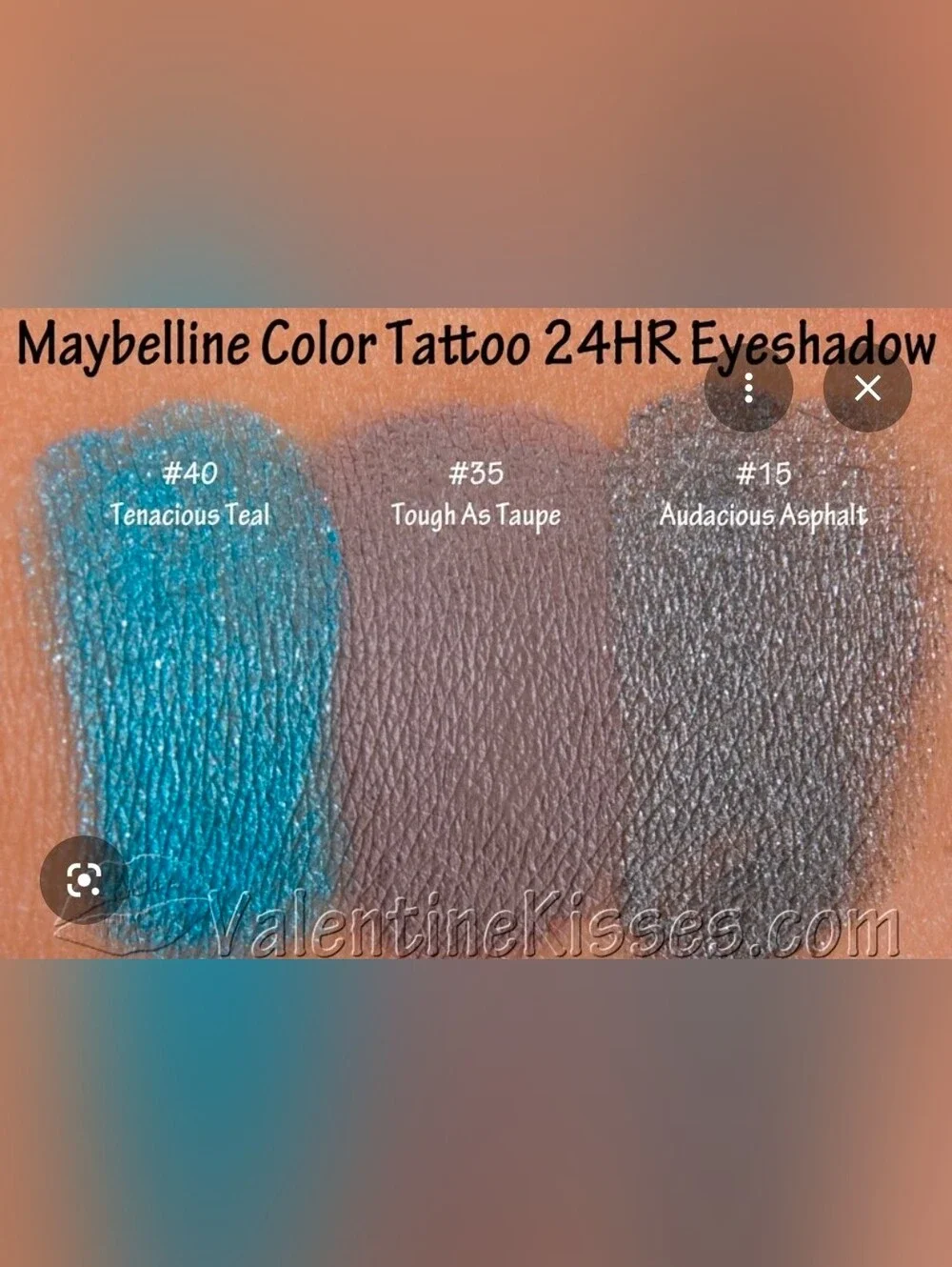 Maybelline Color Tattoo Cream Eyeshadow — Gray (Audacious Asphalt) Sealed Disc.